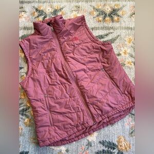 The North Face Tamburello Rose Pink Puffer Zip Vest, Women’s Size XL